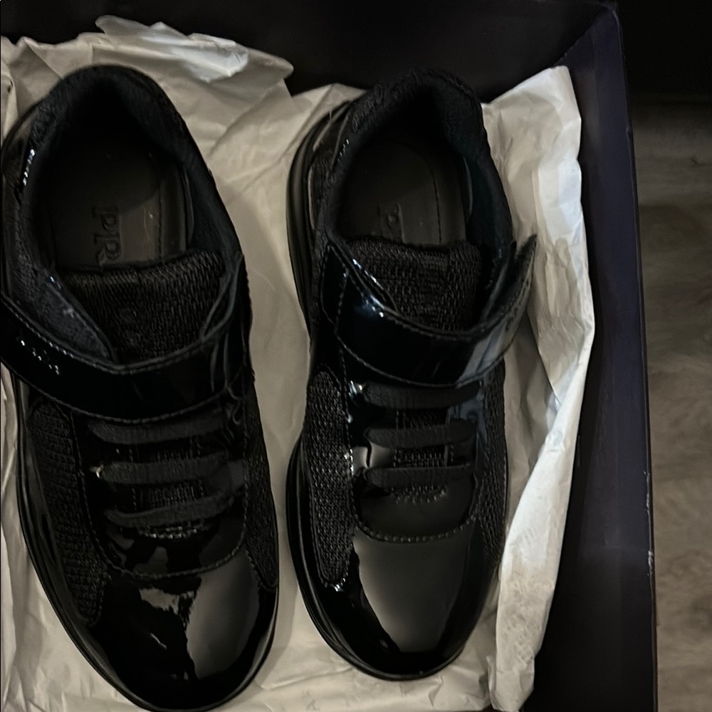 Black Patent Leather Sneakers